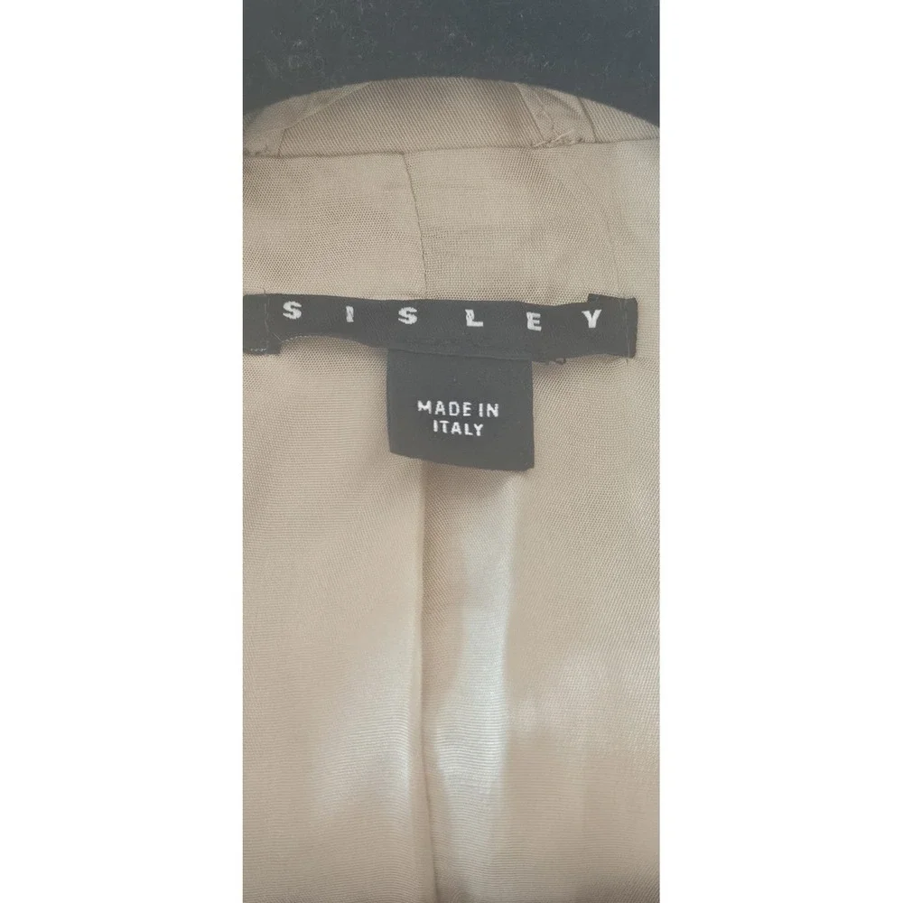 Vtg Sisley 3 Buttoned‎ blazer 48-L dress pants 46-L cotton khaki suit Italy made
